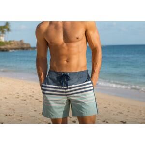 Chubbies Men Salty Crew Sunset Board Short in Oyster size 34 (Large) NWOT